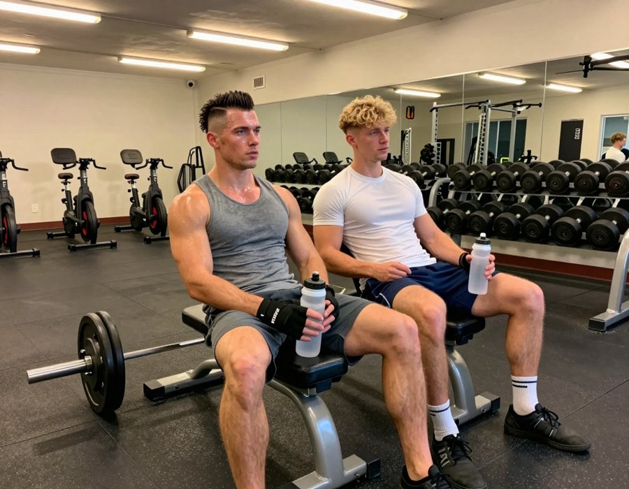 Grey Tank & Shorts Gym Fit