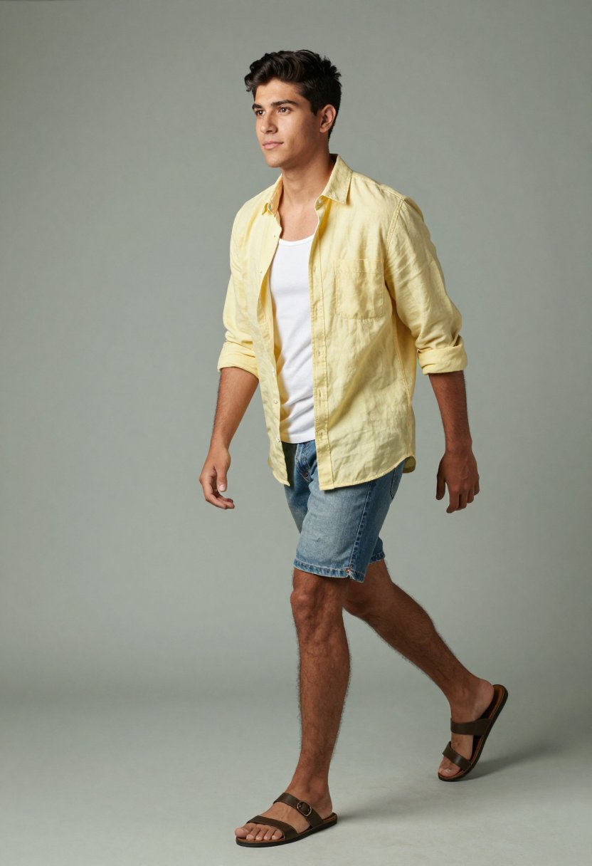 why is this yellow shirt and denim combo so clean