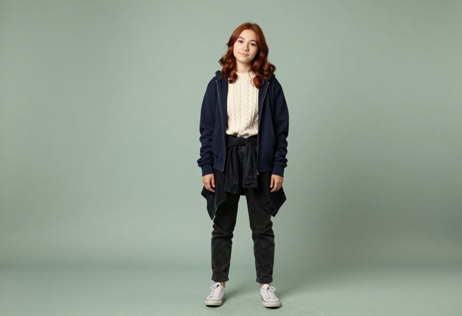 Steal this hoodie + sweater combo for fall.