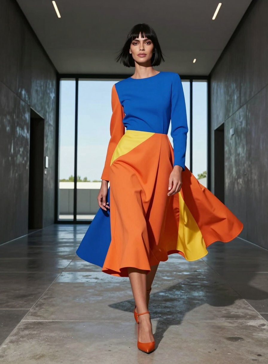 the color blocking is screaming for attention