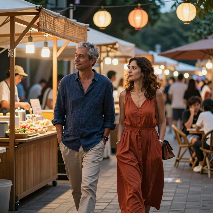 this rust jumpsuit is doing all the heavy lifting