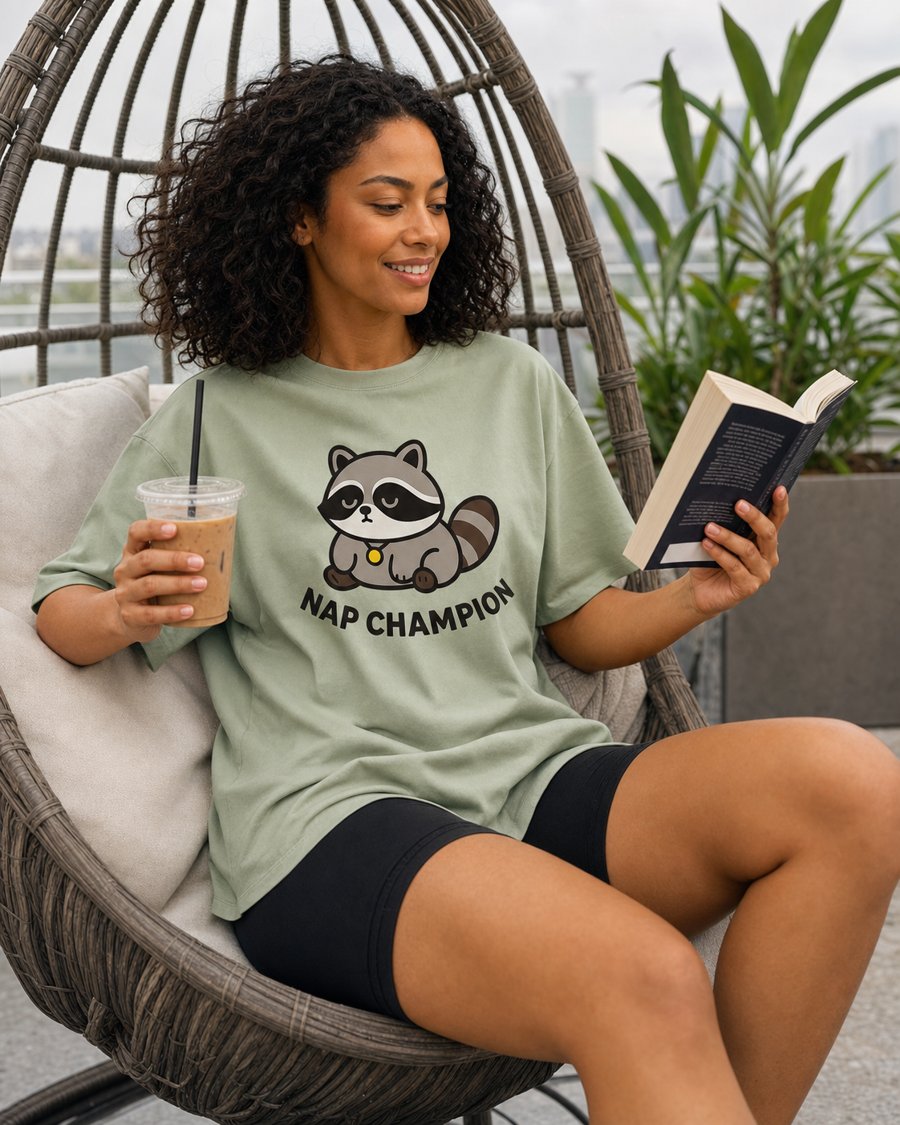 Jimothy wearing 'Nap Champion' is basically my spirit animal.