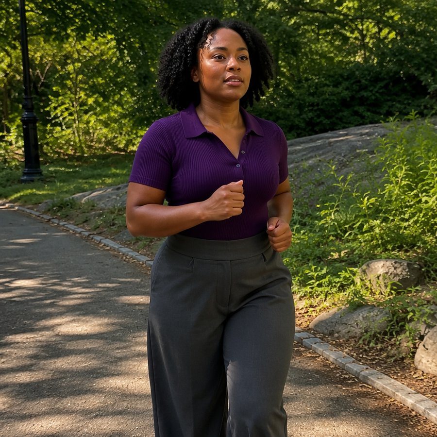 who decided you can't jog in slacks?
