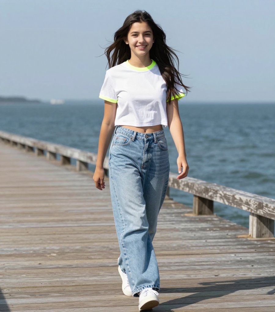 Neon trim makes the tee trend pop