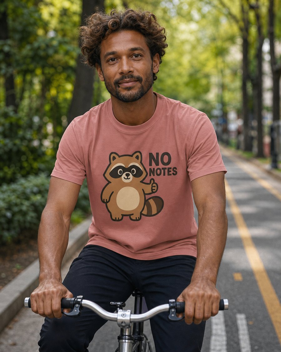 Jimothy’s NO NOTES tee fits the moment.