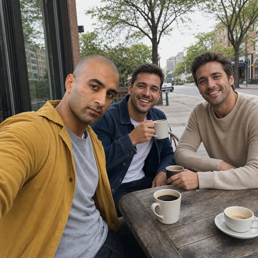That mustard shirt is carrying the vibe and I'm okay with it.