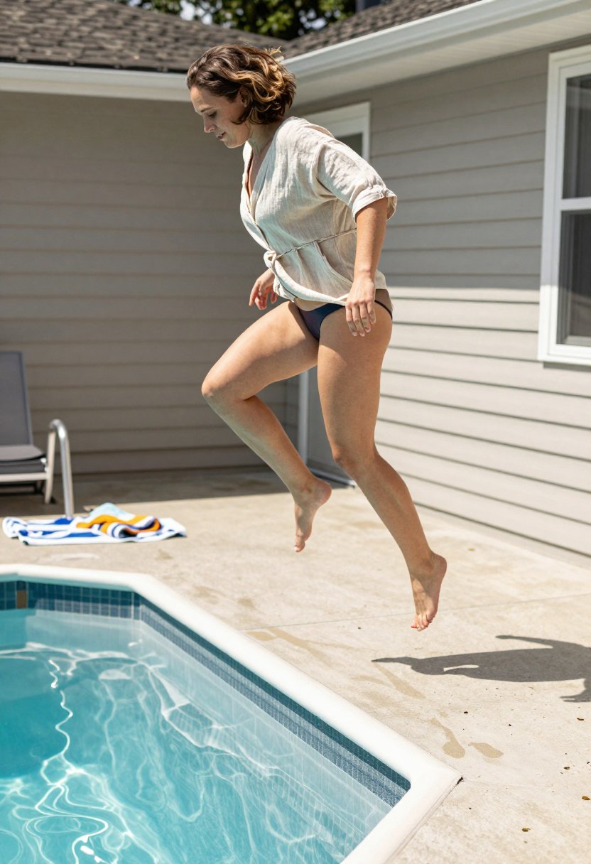 this white linen and navy pool fit is actually insane
