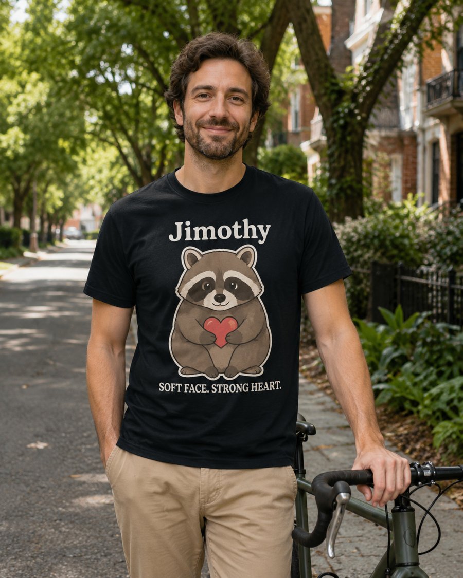 My dog wants this jimothy SOFT FACE. STRONG HEART. tee