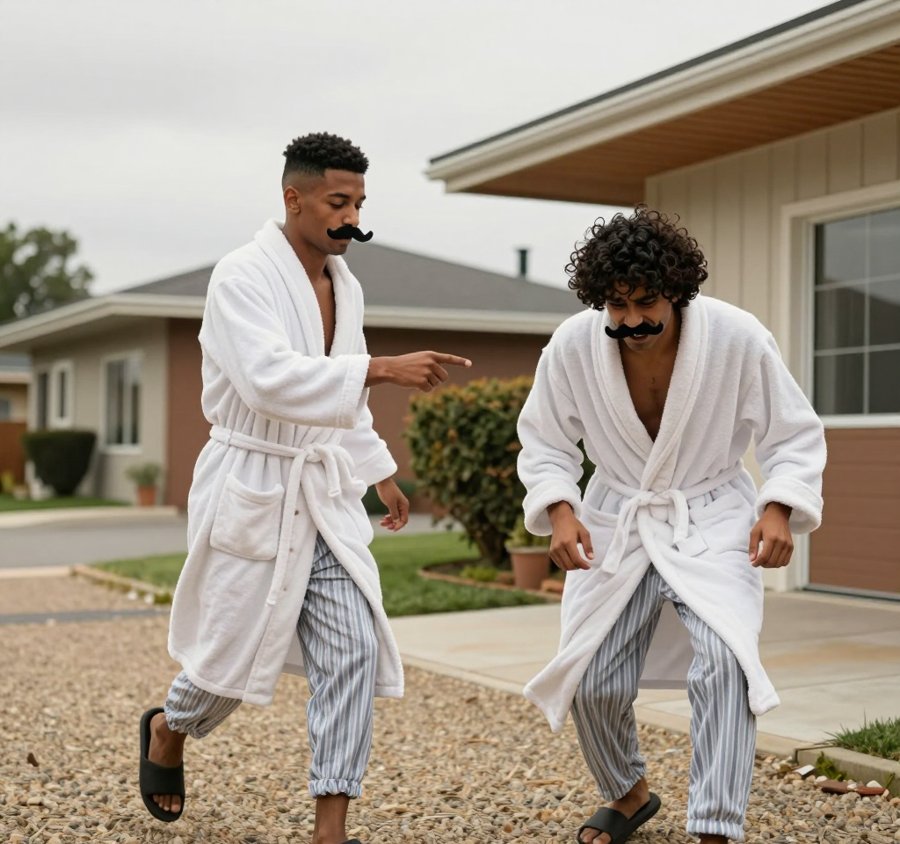 okay these guys are really committing to the bit