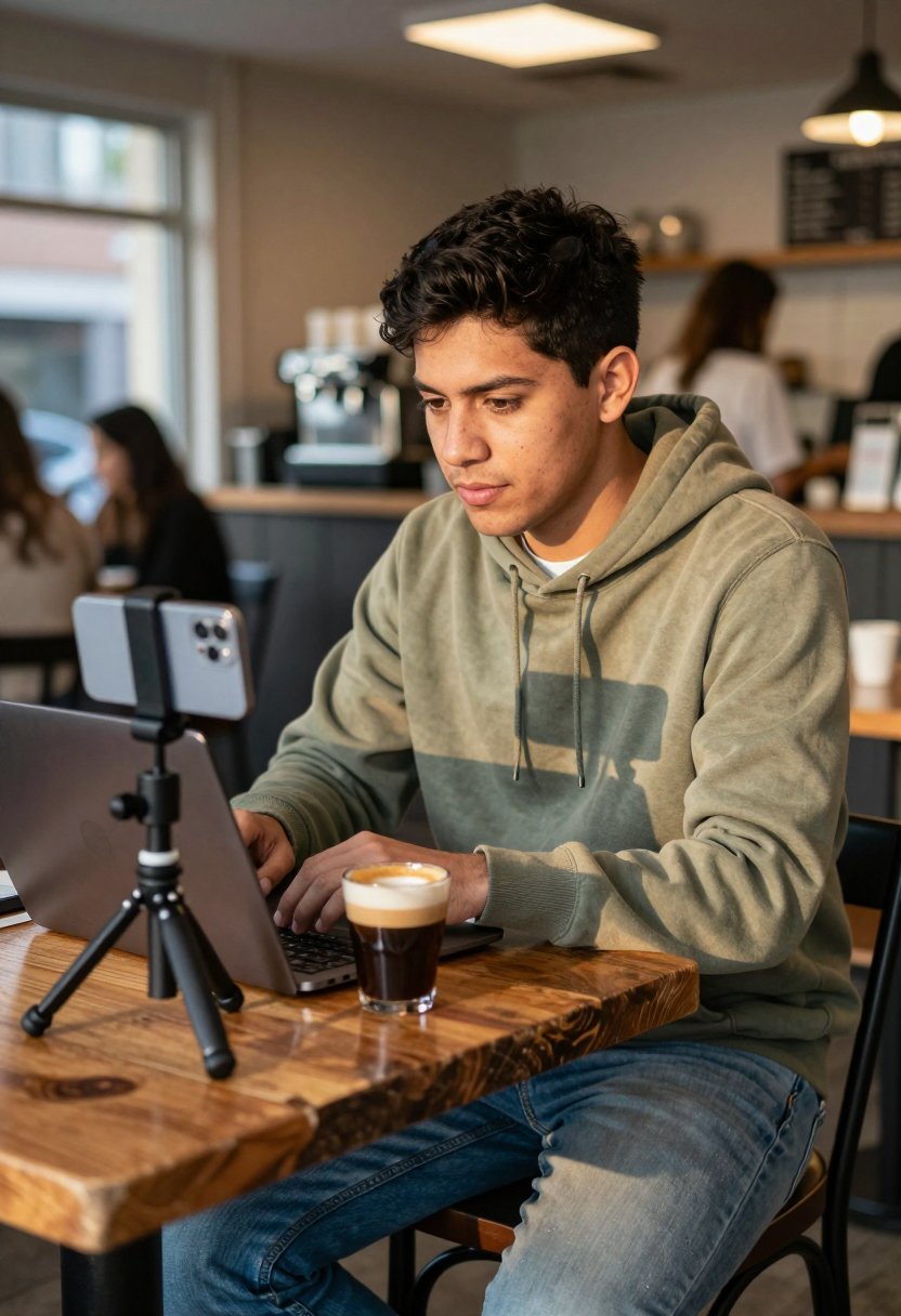 The Perfect Sage Green Hoodie for Your Coffee Shop Work Session