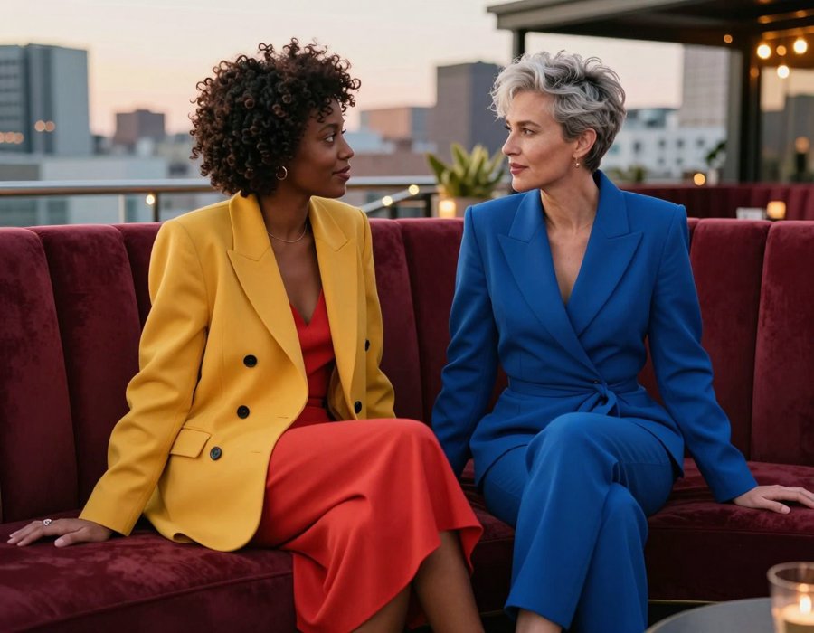 this yellow blazer is literally screaming