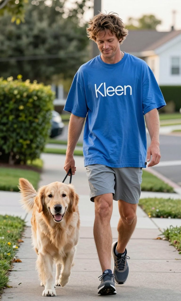 the boxy tee trend is actually doing him right