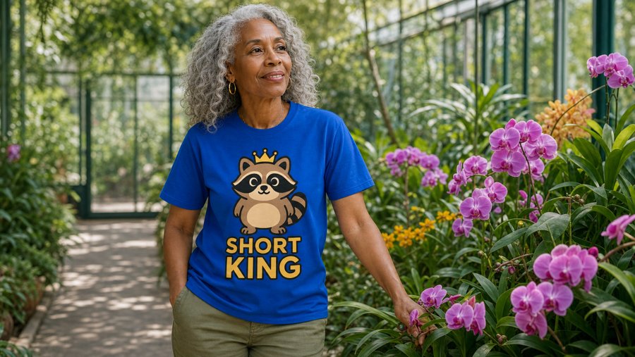Blue is the perfect backdrop for Jimothy's Short King energy!