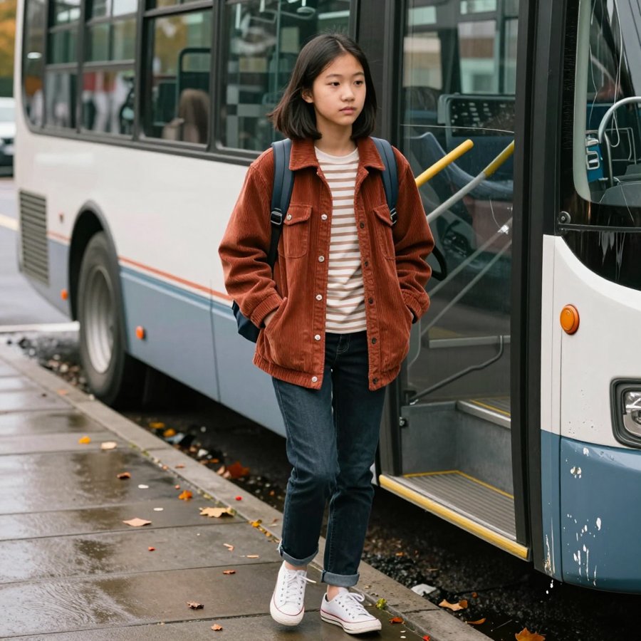 Rust corduroy and stripes: A fall staple