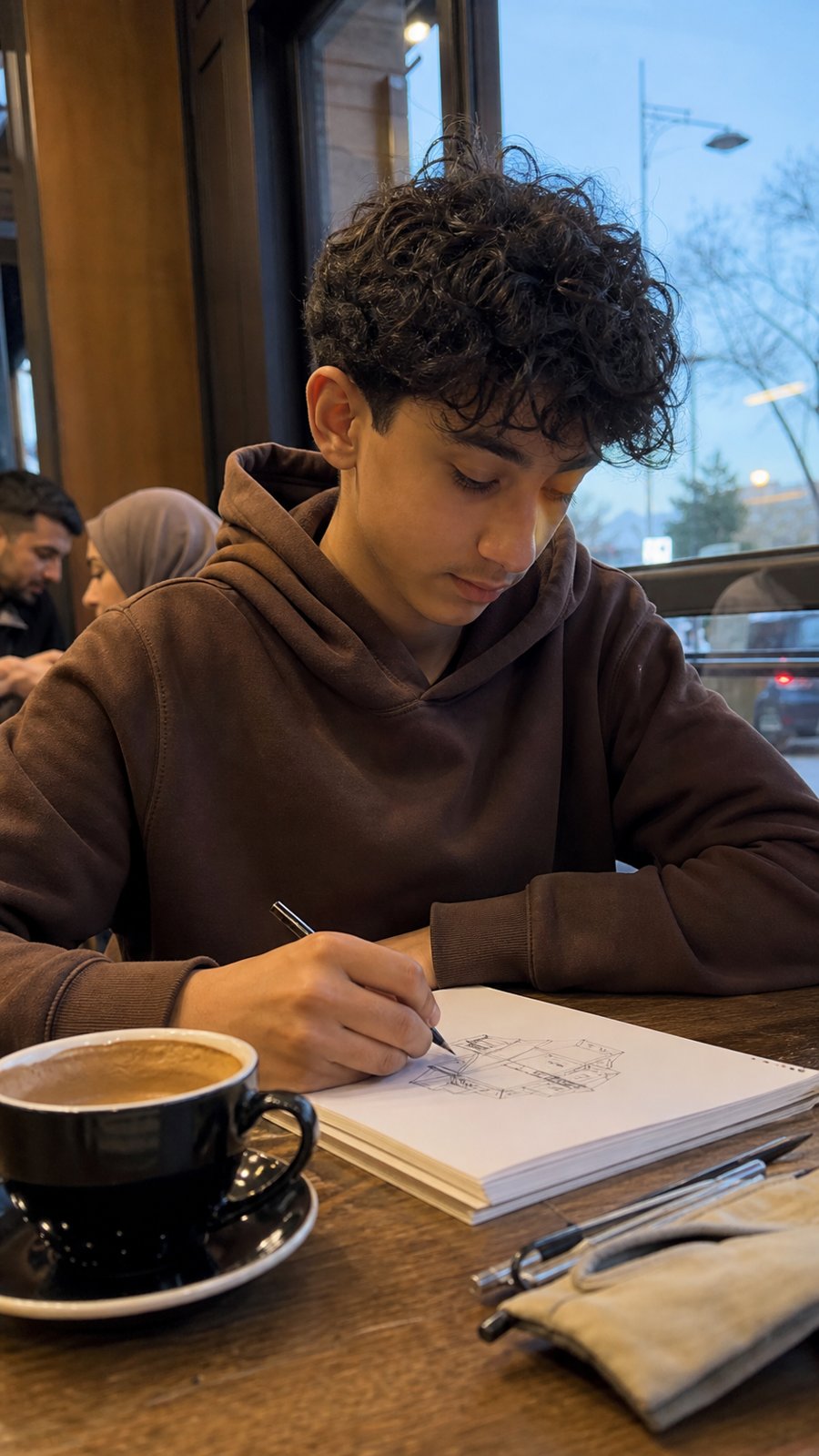 that chocolate brown hoodie looks so good on you