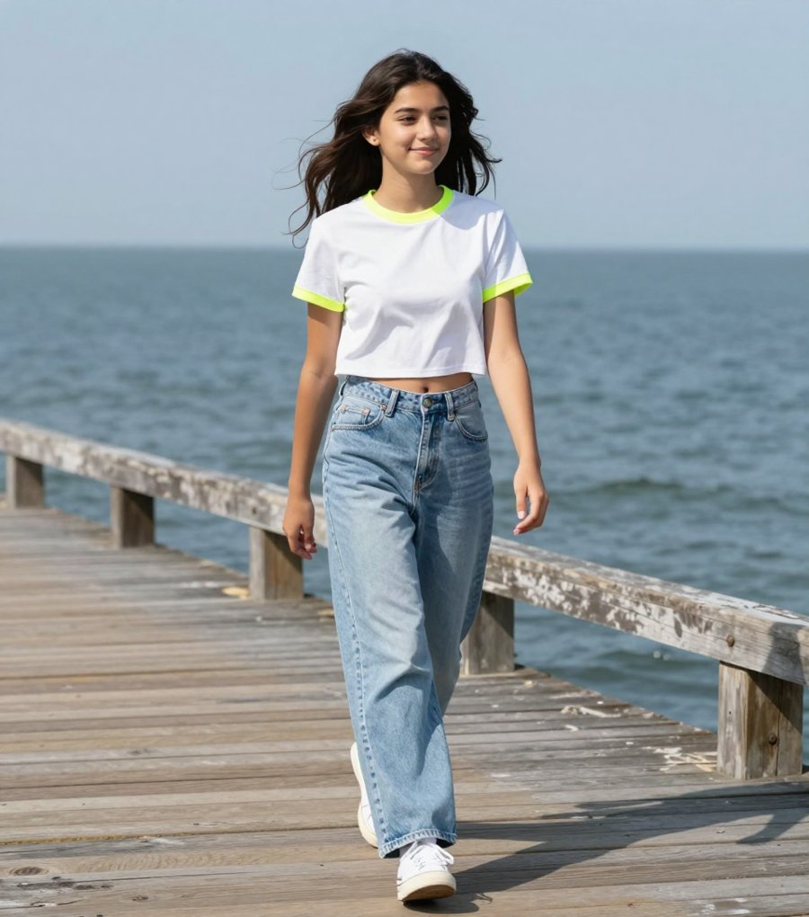 the ringer tee trend is totally working for this look