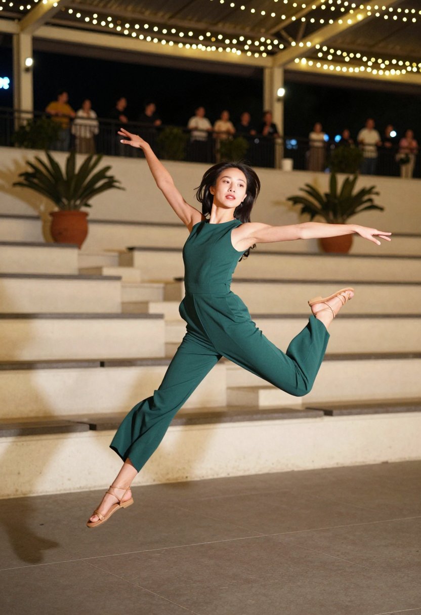 this emerald green jumpsuit is giving main character energy!!
