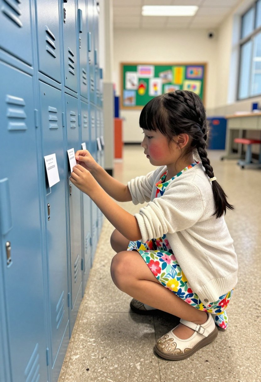 Floral dress and cardigan: a sweet school look