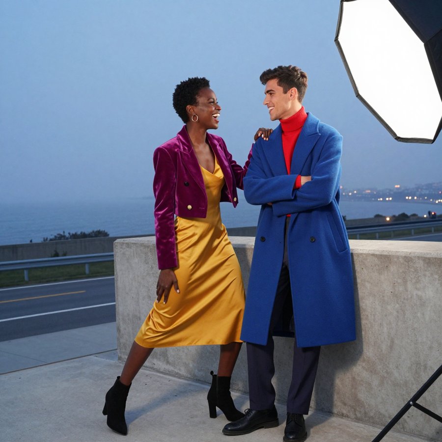 that violet jacket is doing all the heavy lifting