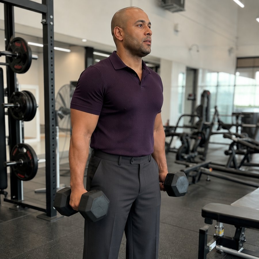 purple ribbed knit is doing heavy lifting today