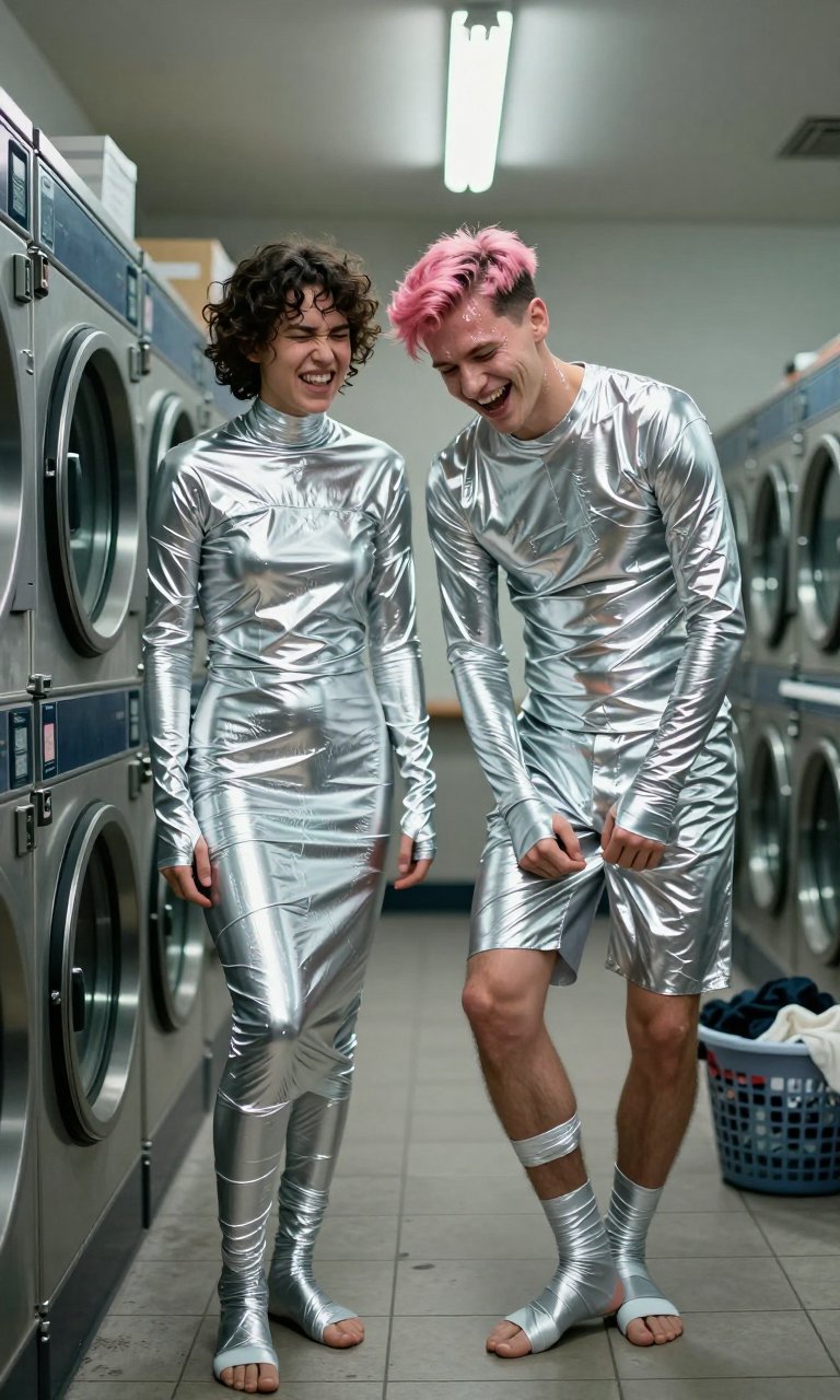 pink hair popping in this silver fit