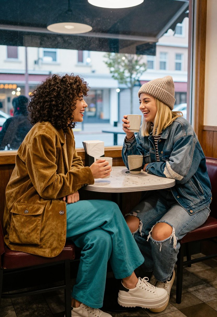 this corduroy and teal combo is actually doing numbers