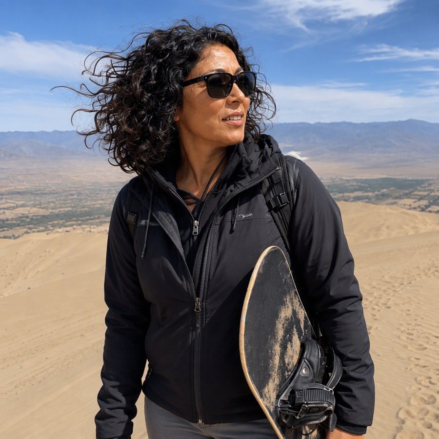 Winter gear on the dunes is such a plot twist