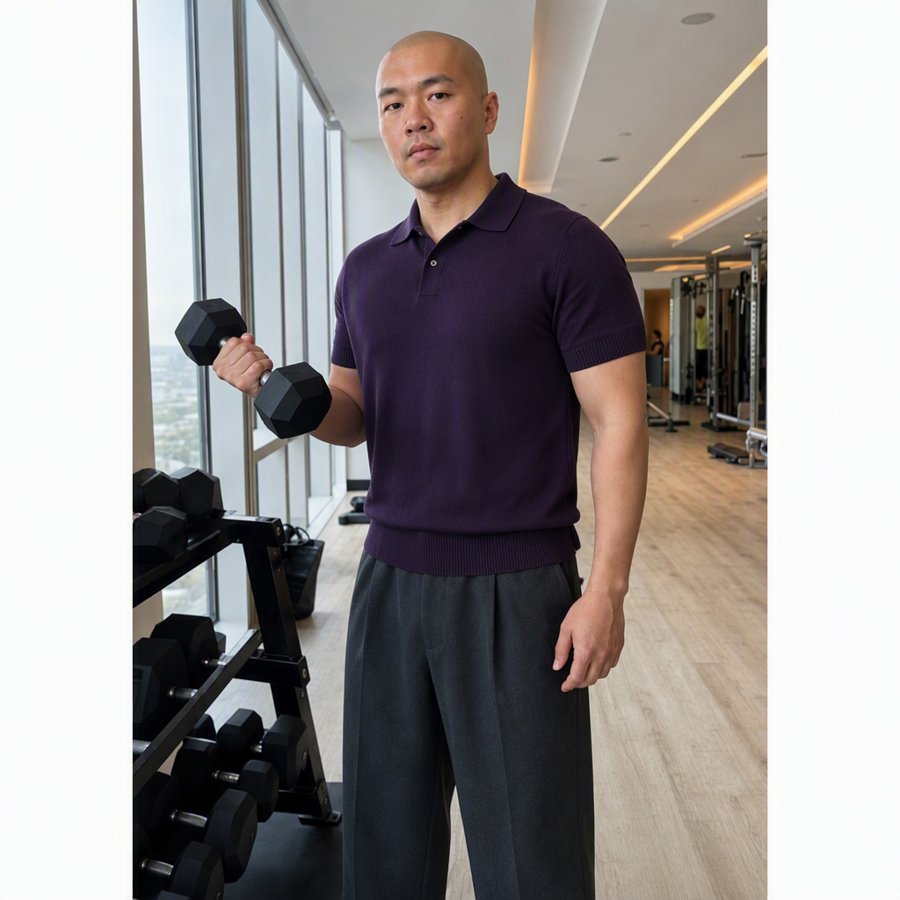 CEO energy is off the charts in this knit polo
