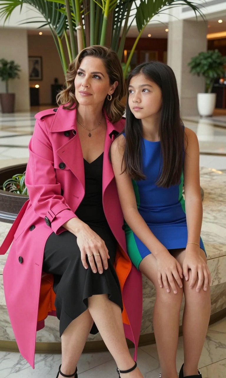 she really said bright pink and black