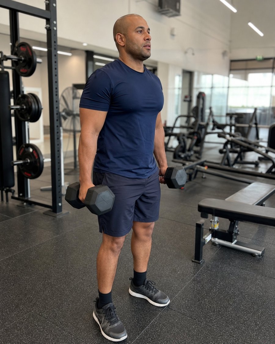 navy tee is just doing its job