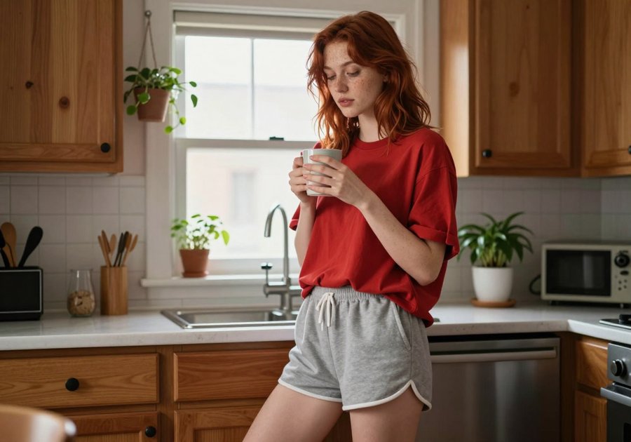 tomato red tee trend is exactly what i needed