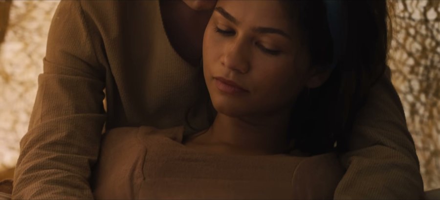 Zendaya in Dune Part Three — A dusty pink thermal is giving major 70s nostalgia