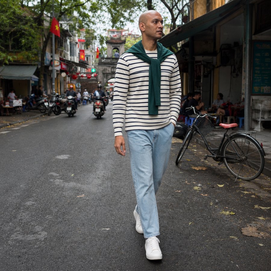 wait, how do you tie a sweater so neatly on your shoulders?