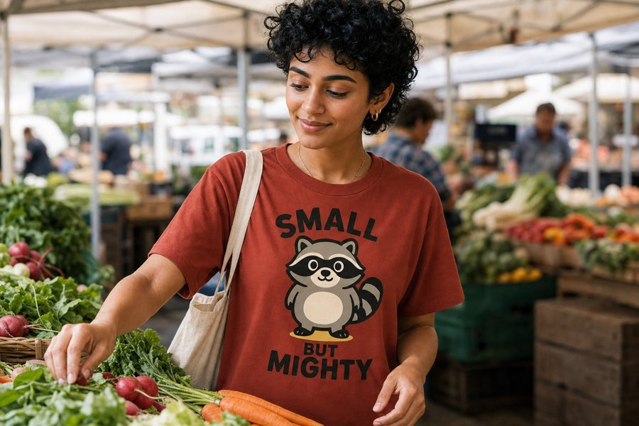 Is the 'Small But Mighty' text on this Jimothy tee motivational?