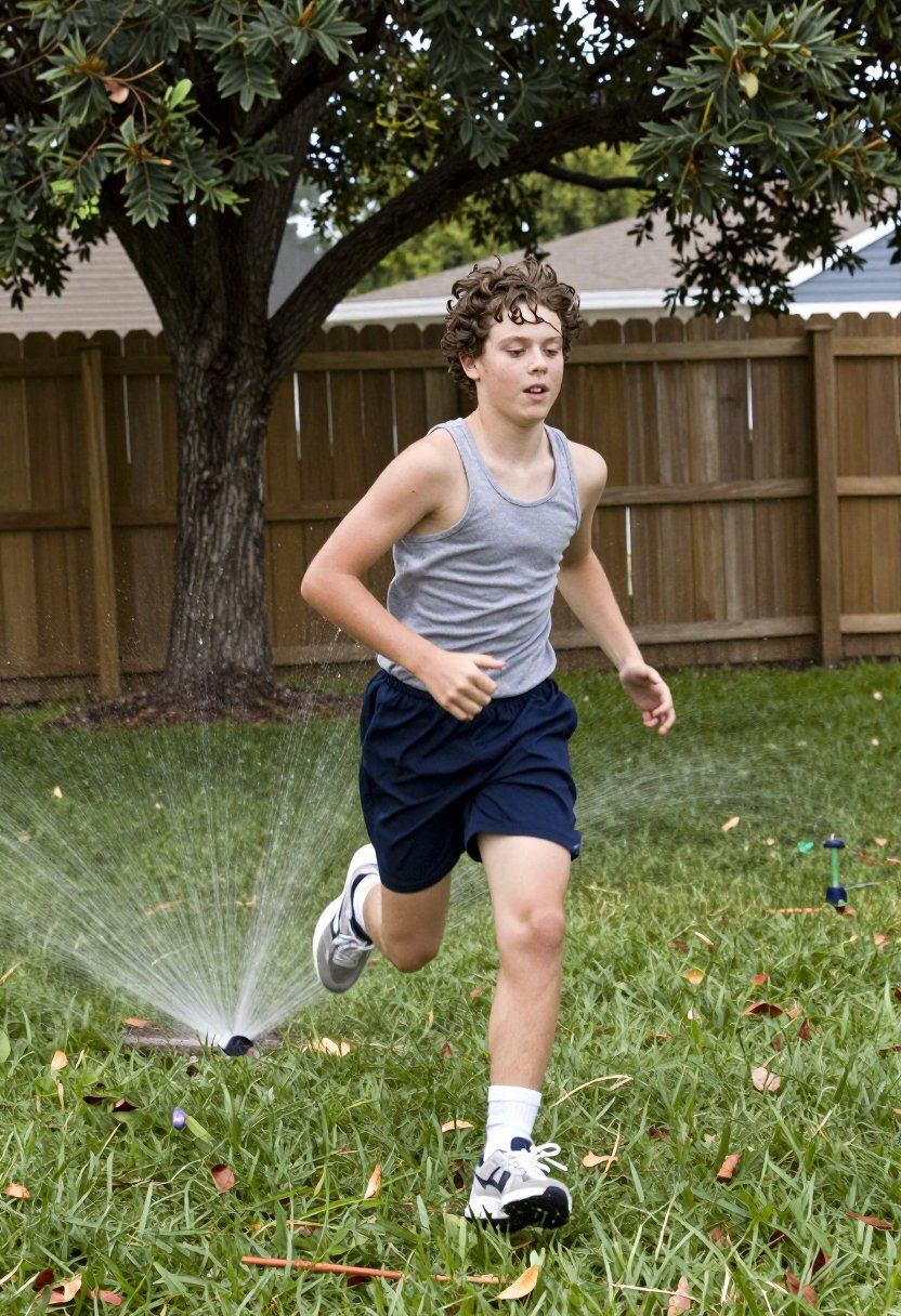 This simple gray tank and navy short combo is peak summer.