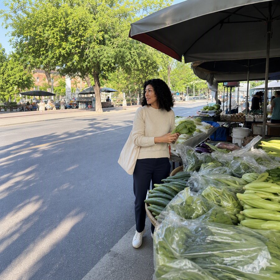 relaxed knit for market browsing