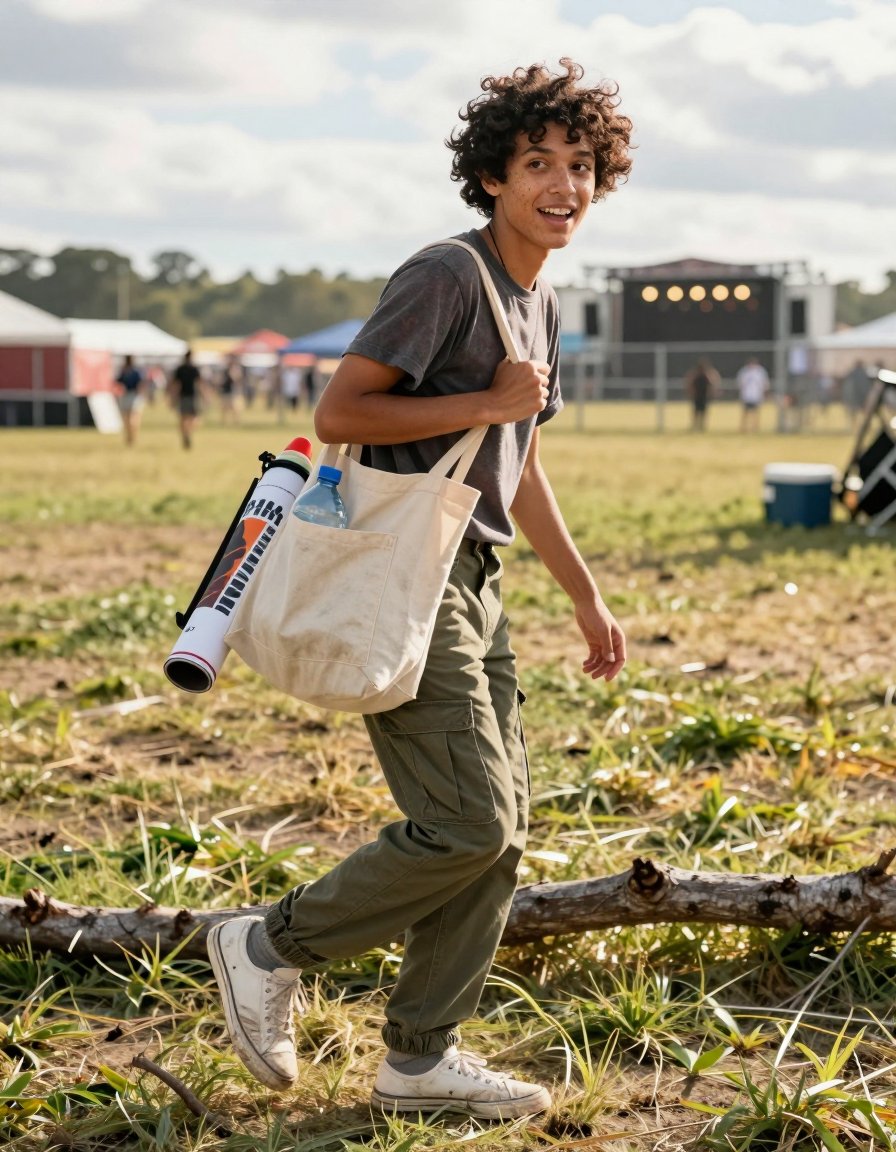 The Ultimate Festival Essential: Vintage Tee and Cargo Pants