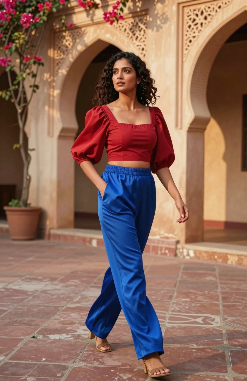 red and blue is the ultimate color block combo