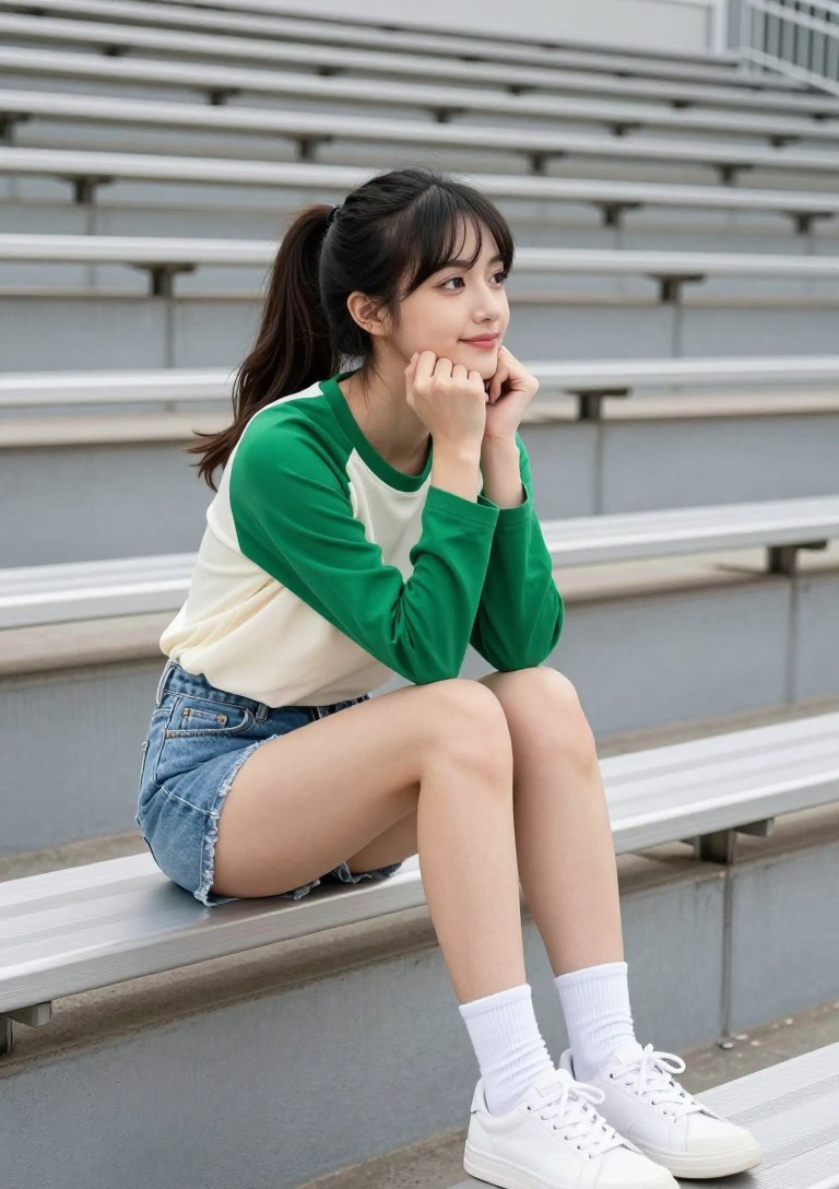 the green sleeves are definitely trending rn
