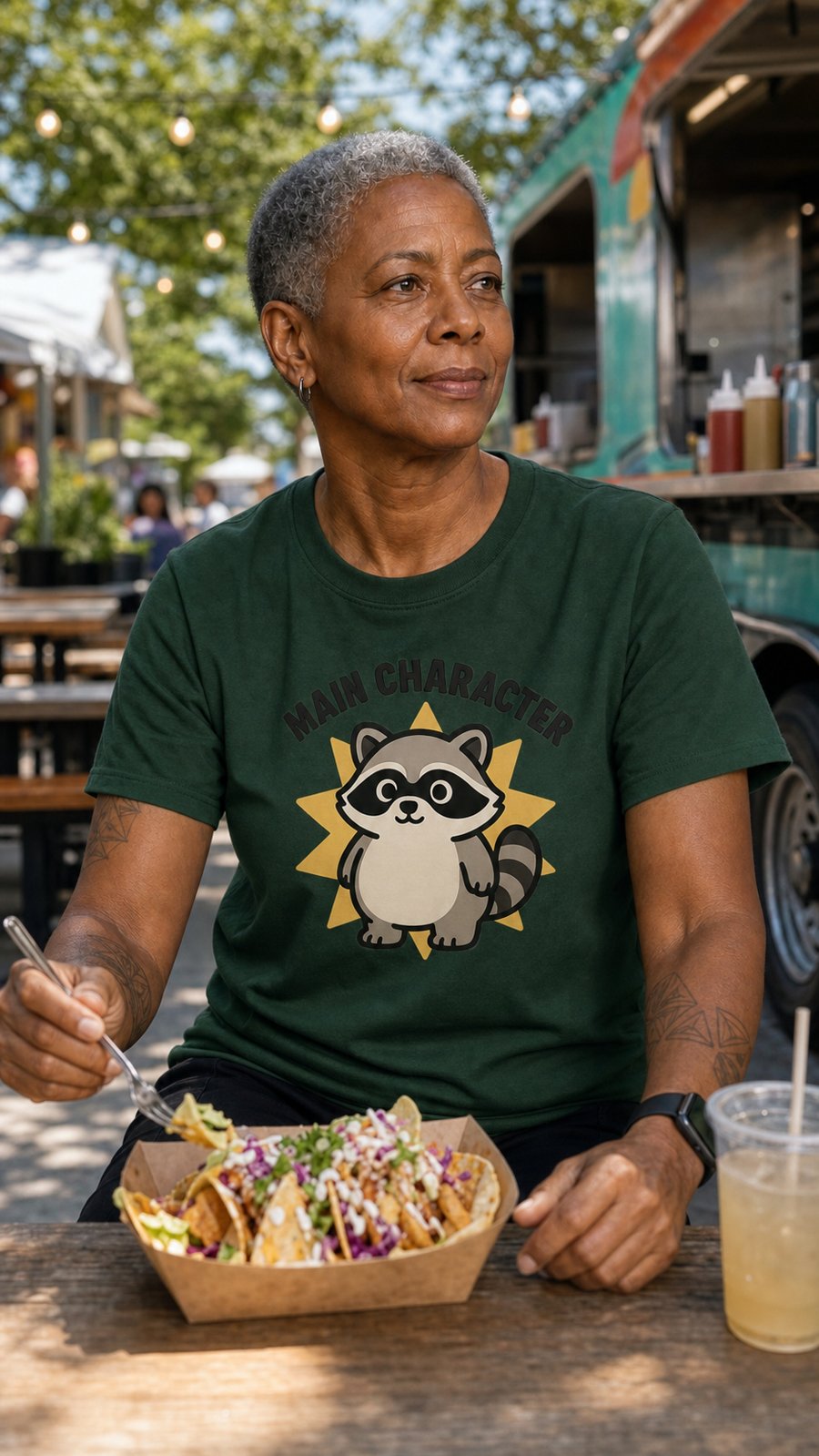 The MAIN CHARACTER Jimothy tee has me ruling the food truck park today.