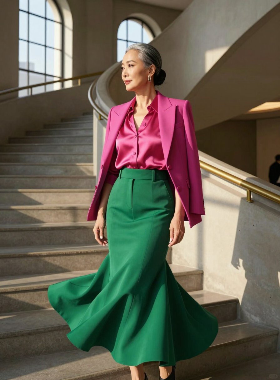 fuchsia and emerald is a power move