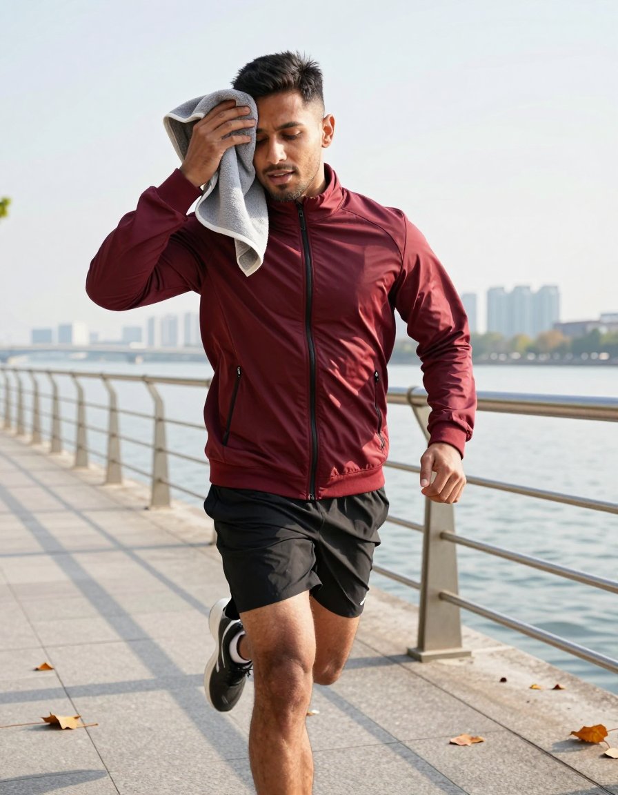 The Perfect Burgundy Running Jacket for Fall