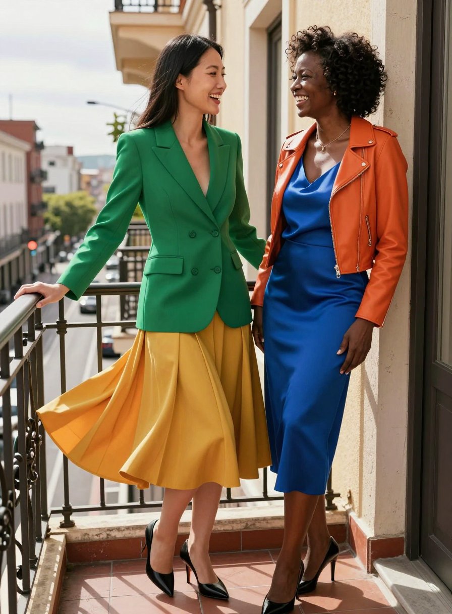that orange jacket is screaming for attention