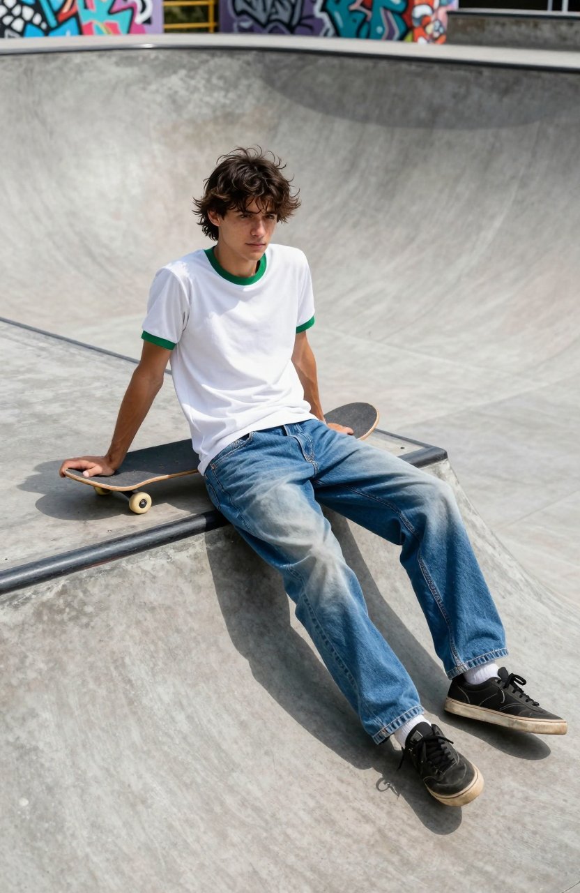 that green trim tee trend is honestly the best part