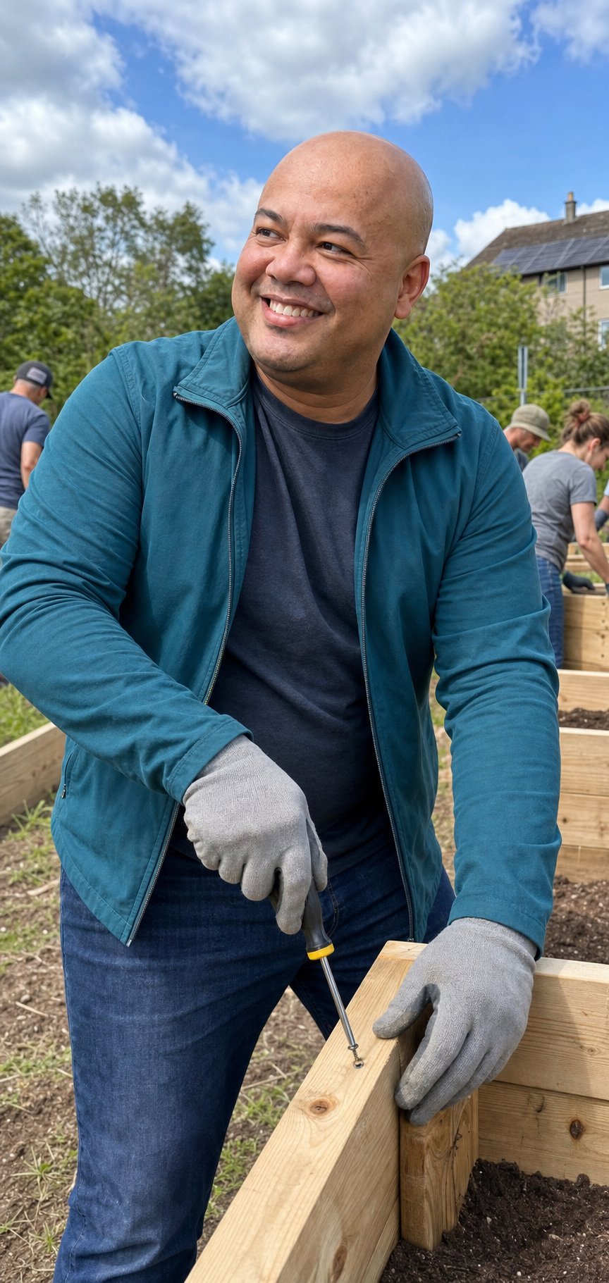 teal jacket is doing all the work here / nice functional layering.