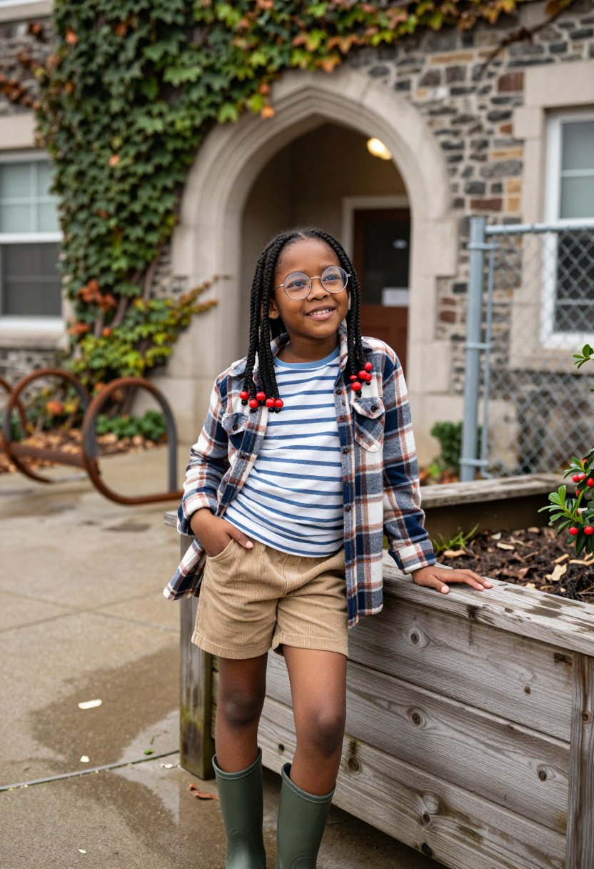 Fall styling 101: Flannel + Stripes = Perfect Combo