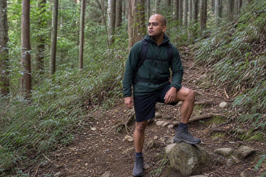 that forest green jacket is doing all the work