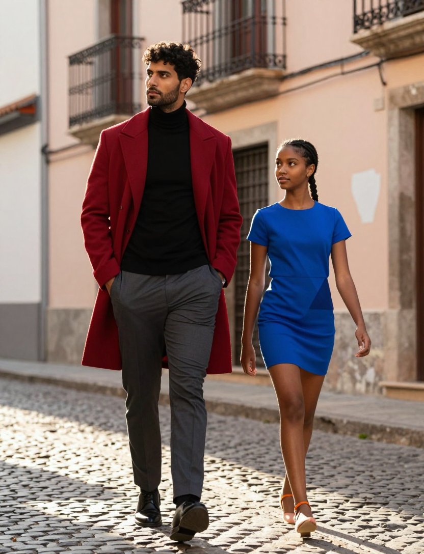 that red coat is screaming for attention