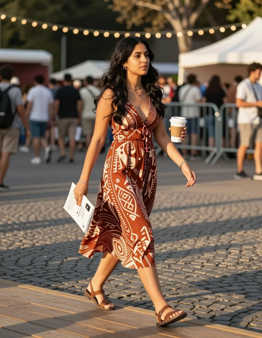 i'll wear this rust dress to literally every coffee run