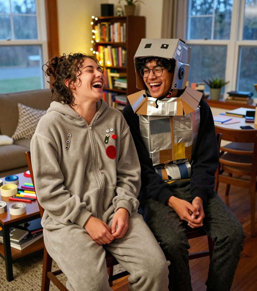 this cardboard robot is actually cute